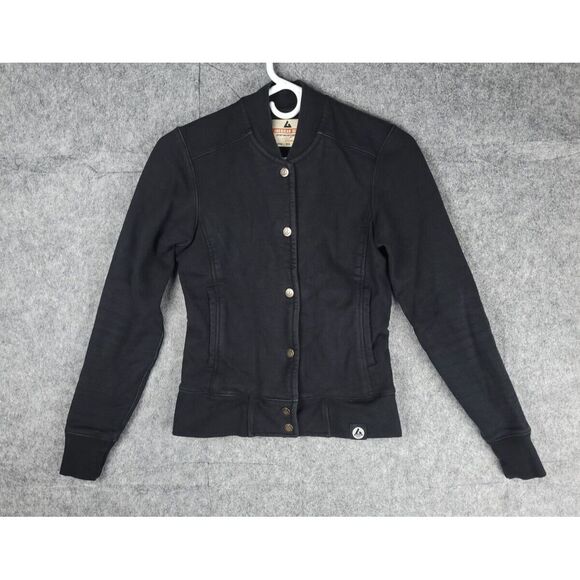 American Giant Jacket Women's Size XS Snap Button Black Light Fade USA - Picture 1 of 5